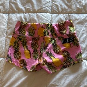 Fleo Tropical Pineapple Pink Shorts